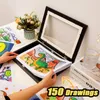 إطارات 2 PCS Kids Art Frame Set A4 Size Wooden PO PO Display Working Organizer Home Office Painting 230625