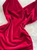Casual Dresses Foamlina Sexig justerbar spaghetti rand sammet klänning kvinnor mode v-halsen ärmlös rygglös smal tvärdelad minipest