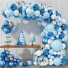 Andra evenemangsfestleveranser blå macaron balloon garland arch kit födelsedagsfest dekor folie latex ballon bröllop födelsedag fest baby shower barn baloon 230625