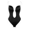 Shapers voor dames Backless bodysuits U Plunge Naadloze string Full Body Shaper Afslankend bodysuit Shapewear Ondergoed voor bruiloft