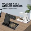 Universal 3in1 15W Qi Wireless Charger Mini Fast Charging Station för iPhone 13 12 Pro Max AirPods Pro Apple Watch 6 5 4 3 2
