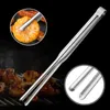 Nouveau acier inoxydable Barbecue Clips cuisine pain cuisson pince BBQ nourriture Steak pinces pique-nique Barbecue cuisson pince à épiler Gadgets