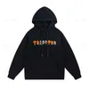 Trapstarr Man Black Hoodie Tvådel inställd gul grå handduk broderi vadderad tröja casual sportbyxor Mens Tracksuit Suit