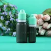 30 ml 100 datorer/parti LDPE Black Double Proof Plastic Droper Bottle With Thief Safe Child Safety Caps Squeezable för E CIG SWHEA