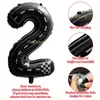 Novelty Games Noir Numéro 2 Balloon Racing Party Supplies 2e anniversaire Kit Two Fast Party Favors Decor 6.5ft Long Racetrack Floor Running Mat 230625