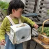 Sırt çantası Erkek ve Kız Okul Çantası 2023 Anaokulu Omuz Torbası Sevimli Bebek Tuval Renk Kontrast Küçük Dışarı