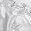 Юбки Серебряная кожаная мини-юбка Женская сексуальная высокая талия Короткая искусственная кожаная женская юбка-карандаш Party Club