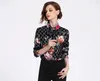 Diseñador Mujer Camisas Lujo GG Carta Gasa Oficina Blusas Polo-Cuello Enrejado Señoras Temperamento suelto Tops Blusas Vestidos de moda