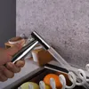 Robinets de cuisine SKOWLL Robinet d'évier mural Remplisseur de pot avec pulvérisateur à main Wc-4761 pliant rétractable