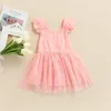 Fille Robes MaBaby 1-6Y 6 Couleur Enfant Bébé Enfant Robe Tulle Tutu Fête D'anniversaire De Mariage Princesse Pour Les Costumes D'été D35