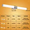 ウォールランプモダンバスルーム照明5W 6W 8W 90-260V搭載された防水板鏡ライトステンレス鋼箱