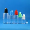 Garrafas conta-gotas de plástico PET 50ML altamente transparentes com tampas e bicos de segurança para crianças Squeezable Vapor e cig 100 peças por lote Kmckx