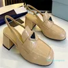 Moda tacchi alti bellissimi sandali da donna firmati estate scarpe da donna in pelle piattaforma impermeabile tacco spesso elegante abito da damigella d'onore taglia 35-41