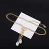 Women Pearl Chains Necklaces Designer Gold Jewelry Luxury Elegant Wedding Necklace Fashion Pendant Necklaces Strings Chokers Jewlery 236261C