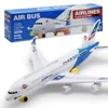 Aircraft Modle A380 Aircraft Large 16.9 '' Long Electric Model Airplane Toy con suoni e luci Giocattoli per bambini Kids Airbus Toys Boys Car 230626