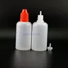 50 ML Lot 100 Pcs High Quality Plastic Dropper Bottles With Child Proof Caps and Tips Safe E cig Squeeze Bottle long nipple Wdodr