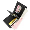 Luxury Brand Mini designer Wallet Korean Version of Fashionable Men's Short with Color Matching Large Capacity Multiple Card Slots Casual Two Fold Bag Hinge