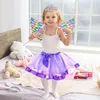 Novel Games Girls Princess Birthday Party Costumes Fairy Wing Wand kjol Halsbandörhängen Gemstone Party Cosplay Costumes 230625