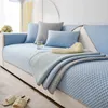 Stoelbekleding Zomer Cool Sofa Cover Ijs Zijde Antislip Couch Kussen Handdoek Woonkamer Banken Zetel Effen Kleur Doek 230626