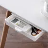 2024 Self Adhesive Pencil Tray Under Desk Drawer Storage Box Stationery Case Kitchen Knife Fork Container Home Office Organizer