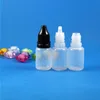 100 PCS 10ml（1/3 oz）プラスチックドロッパーボトルタンパープルーフキャップのヒントセーフLDPE E VAPOR CIG LIQUIT 10 ml Vilwv