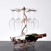Tabletop Wine Racks Iron Wine Bottle Glass Cup Display Holder Wine Holder Stand for Bar Cellar Pantry 230625