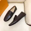 Klassiska loafers Flat Dress Shoes Leather Metal Buckle Casual Shoe Mules Princetown Men tryckt trampande män glider loafers stor storlek med ruta 39-47