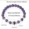 Charm Bilezikler Toptan 6pcs/Lot 8mm Taş Boncuklar David Kadın Takı Yıldızı Doğal Bulut Kristal AMETHYSTSS Gülağacı Bilezik