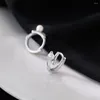 Stud Earrings S925 Sterling Silver Cold Wind Double Line Pearl French Small Fragrant Temperament Female Jewelry Gift