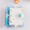 Blocchi per appunti Cute Daisy Quaderno a fogli mobili 3 fori Raccoglitore trasparente in PVC Cancelleria coreana Diario del conto a mano per materiale scolastico per ragazze 230626