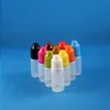 100 комплектов 8 мл (1/4 унции) пластиковые флаконы-капельницы, защитные колпачки для детей, наконечники PE LDPE E Vapor Cig Liquid 8 мл Bbsxt