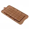 24 rutnät rektangel silikon mögel choklad kaka mögel isbit gelé mögel mat klass diy bakformar hem kök verktyg th0280