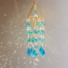 Garden Decorations Crystal Wind Chimes Hanging Window Prisms Suncatcher Rainbow Maker Ornament Glass Smycken Pendant Hem Dekoration 230625