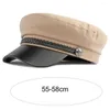 Visières Printemps Automne Élégant Collège Style Chapeau De Marin À Bord Court Vintage Femmes Soleil Réglable Pour Les Vacances