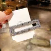 Simple Hollow Geometric Crystal Hair Clip for Women Side Clip Back of Head Hairpin Accessory Multiple Styles Available Enhance Your Look