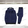 xinxinbuy Men designer Coat Jacket Paris Knitted Jacquard Letter sets cotton tracksuit long sleeve women blue black M-3XL