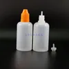 50 ML 100 stuks LDPE plastic druppelflessen met kindveilige veiligheidsdoppen en tips E-sigaret lange tepel Bteii