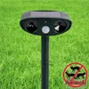 Andra hundförsörjningar Solar Animal Repellant Ultrasonic Cat Powered Waterproof Herent med 3 Vertical Rod Safety 230626