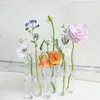 Vases Verre Clair Vase Tubes Ensemble Suspendu Fleur Titulaire Plante Conteneur pour Maisons Chambre Décor 230625