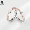 Anello solitario ORSA JEWELS 925 Sterling Silver Infinity Forever Love Finger Ring per coppia amante matrimonio fidanzamento gioielli regalo SR293 230626