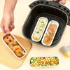 10 Pack Air Fryer Special Tin Paper Home Oven Tin Paper Box Food Barbecue Baking Baking Aluminum Foil Plate Rectangular Tin Paper Plate