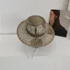 Berets 202304-shi ins Summer Drop Natural Salt Trafta Otwarta Pearl Chain Lady Fedoras Cap Women Panama Jazz Hat