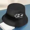 Berretti ricamato panda sleep forse successivo cappello da pescatore unisex secchio assortito colori da spiaggia berretti da sole