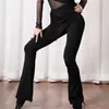 Stage Wear Black Latin Pants Women Ballroom Practice Performance Costume Samba Trousers Tango Dancewear Salsa Clothing JL4964