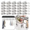 25/50/100pcs Curtain Rod Clips Durable Drapery Hook Metal Shower Curtain Rod Clip Rings Curtain Hook Clips Home Window Accessori