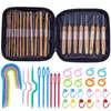 Andra konst och hantverk LMDZ 20st Bamboo Crochet Hooks Set Knitting Needles Weave Tools Garn Accessories For Tool 230625