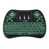 T2 Teclado Sem Fio 7 Cores Retroiluminado i8 2.4GHz Air Mouse Touchpad Handheld para Android TV BOX X96 MAX Mini PC