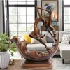 TABLANTOP VIN RACKS Creative Crafts Harts Red Wine Holder Frame Horse Deer gevir Rumdekoration Nötkreatur Porslin Animal Figurer 230625