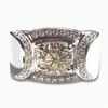 2020 Solitaire homme promesse bague couleur argent AAAAA cz pierre luxe fiançailles alliance bagues pour hommes fête bijoux