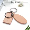 Hooks 40 Pcs Blank Wooden Key Chain DIY Wood Keychains Tags Gifts 20 Oval & Square